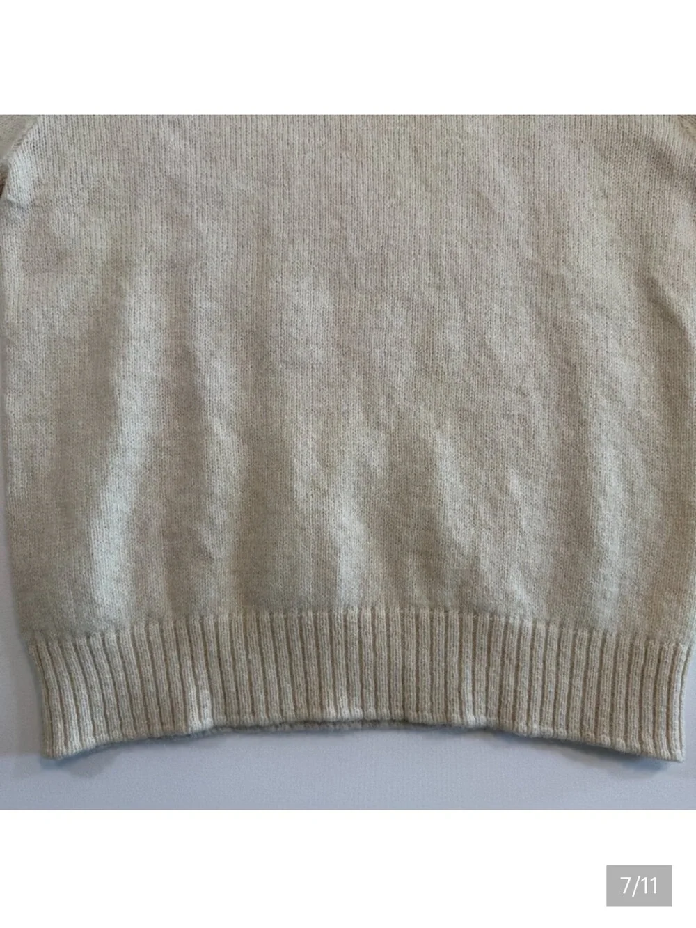 Vintage ROBERT BRUCE Ivory Cream Wool CrewNeck Sweater Large ( fits like medium)